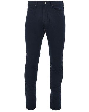 Emporio Armani Stretch Canvas J06 Trousers - Blue