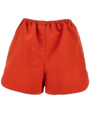 Frankie Shop 'Adia' Satin Boxer Shorts - Red