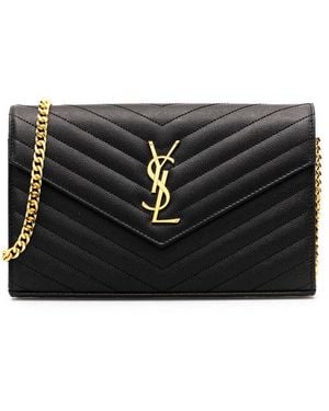 Saint Laurent Pouch Portafoglio 'Cassandre' - Nero