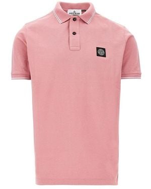 Stone Island Stretch Piquet Polo Shirt - Pink