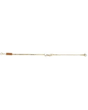 Saint Laurent 'Cassandre' Bracelet With Strass - White