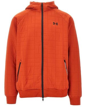 Under Armour Ua Unstoppable Fleece Textured Fullzip Hoodie - Orange