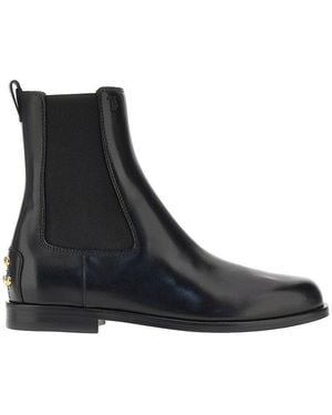Tod's 'Metal Dots' Leather Chelsea Boots - Black