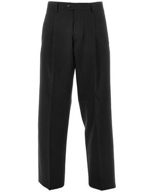 BRERAS Milano 'Orazio' Wool Trousers With Dart - Black