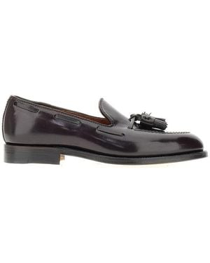 Alden Spazzolato Leather Loafers With Tassels - Black