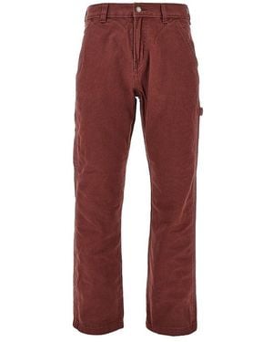 Dickies Carpenter Canvas Trousers - Red