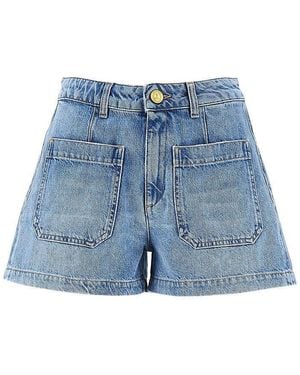 The Seafarer 'Janet' Denim Shorts - Blue