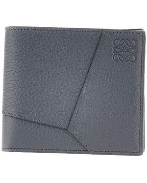 Loewe Grained Leather 'Puzzle' Bi-Fold Wallet - Gray