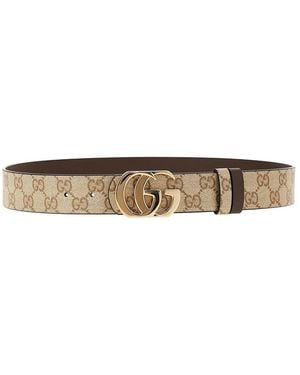 Gucci Double G Reversible Belt - Natural