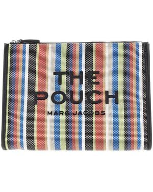 Marc Jacobs Striped Mesh Pouch - Blue