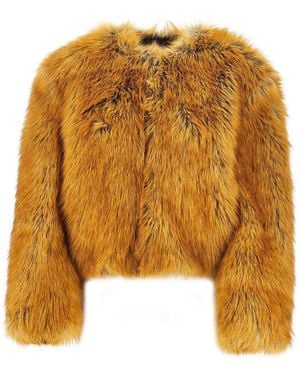 Stand Studio 'Karly' Faux Fur Jacket - Yellow