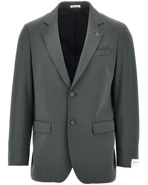 BRERAS Milano Twill Single-Breasted Jacket - Grey