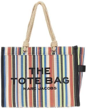 Marc Jacobs Striped Mesh Large Tote Bag - White