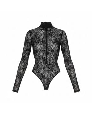 ANDAMANE 'Ziggy' Lace Bodysuit - Black