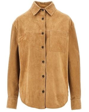 S.W.O.R.D Suede Leather Overshirt - Natural