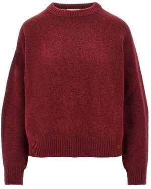 Weekend by Maxmara Alpaca Wool-Blend Knitted Jumper - Red