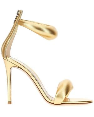Gianvito Rossi 'Bijoux' Nappa Leather Sandals 38 - Metallic