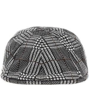 Kangol Berretto Flexfit Con Motivo A Quadri Uomo - Grigio