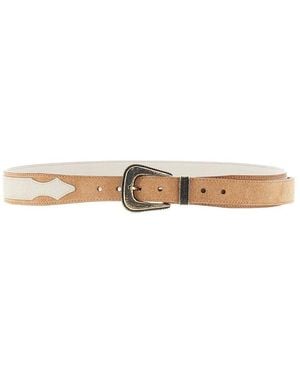 Brunello Cucinelli Two-Tone Reversed Leather - Natural