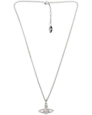 Vivienne Westwood Mini Bas Relief Pendant Necklace - Metallic