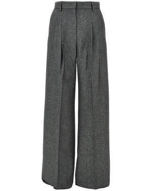 ANDAMANE 'Nathalie' Mouliné Knitting Pants - Gray