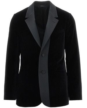 Fendi Single-Breasted Velvet Jacket - Black