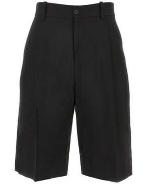 Studio Nicholson 'Fowld' Broken Twill Shorts - Black