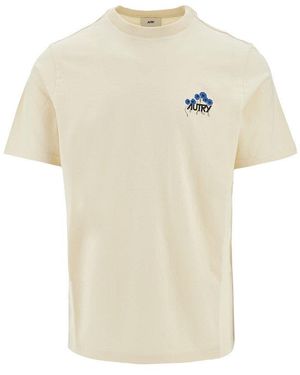 Autry T-Shirt Con Stampa Logo Floreale Uomo - Neutro
