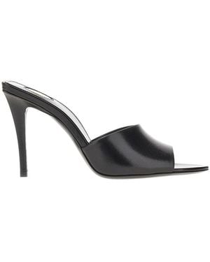 Saint Laurent 'Romy' Leather Mules - Black
