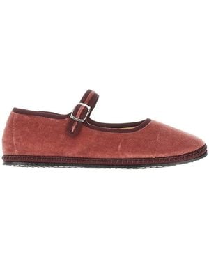 Vibi Venezia Velvet Mary Jane Slippers - Red