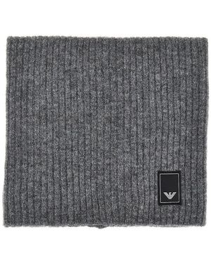 Emporio Armani Wool And Cashmere Neck Warmer - Grey