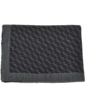 Saint Laurent 'Cassandre' Cashmere And Silk Scarf - Black