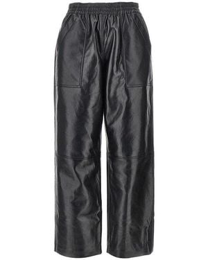 Anine Bing 'Billy' Recycled Leather Trousers - Grey