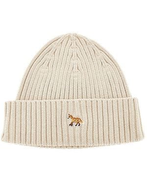 Maison Kitsuné Beanie Con Patch 'Baby Fox' Uomo - Neutro