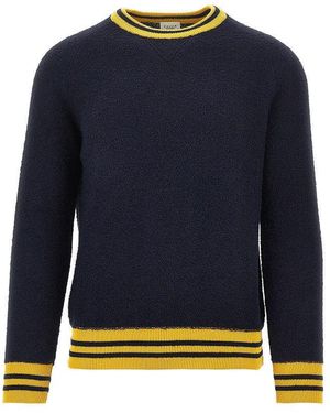 GALLIA KNIT Bouclé Knit Jumper - Blue