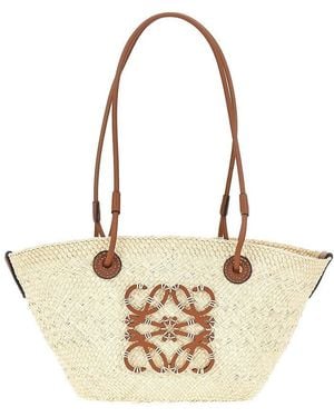 Loewe Small Anagram Basket Bag - Metallic