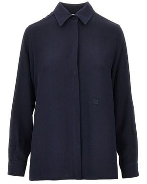 Max Mara Silk Cady Shirt - Blue