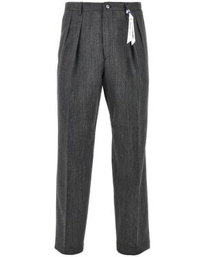 Santaniello Mirò Rima Wool Trousers - Grey