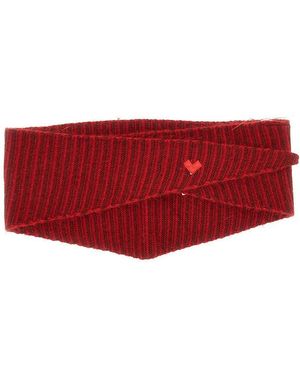 Bellerose Knitted Scarf With Striped Motif Kids - Red