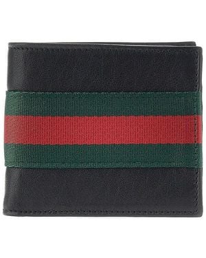 Gucci Leather Bi-Fold Wallet - Red