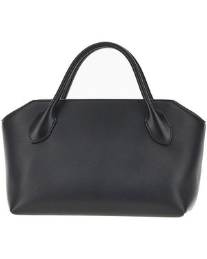 The Row Leather 'Terrasse Bauletto' Bag - Black