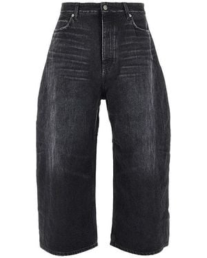 Balenciaga Curved Wide Leg Jeans - Blue