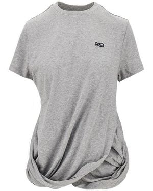 Loewe Jersey Draped T-Shirt - Grey