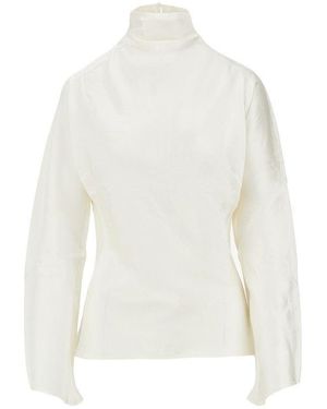 Rohe Satin Waisted Blouse - White