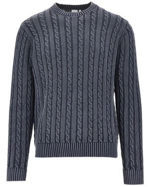 Aspesi Cotton Cable Knit Jumper - Blue