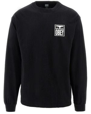 Obey Eyes Icon Long-Sleeved T-Shirt - Blue