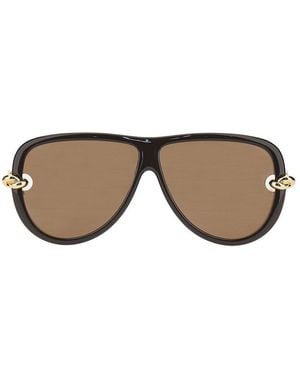 Bottega Veneta 'Knot' Aviator Sunglasses - Brown
