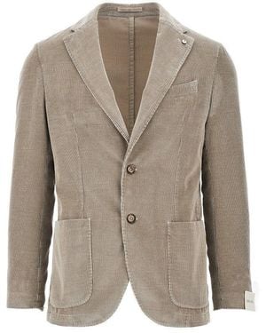 L.B.M. 1911 L. B.M. 1911 Corduroy Single-Breasted Jacket - Gray
