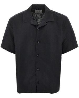 Arte' Nylon And Linen Shirt - Black