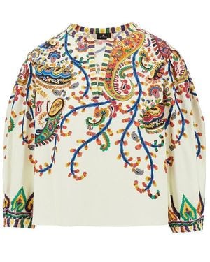 Etro Multicoloured Paisley Cotton Blouse - White